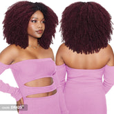 Outre Purple Pack Brazilian Boutique 100% Human Hair Blend Weave - MIRACLE COILY FRO 5 PCS + Free 4" Deep Lace Closure